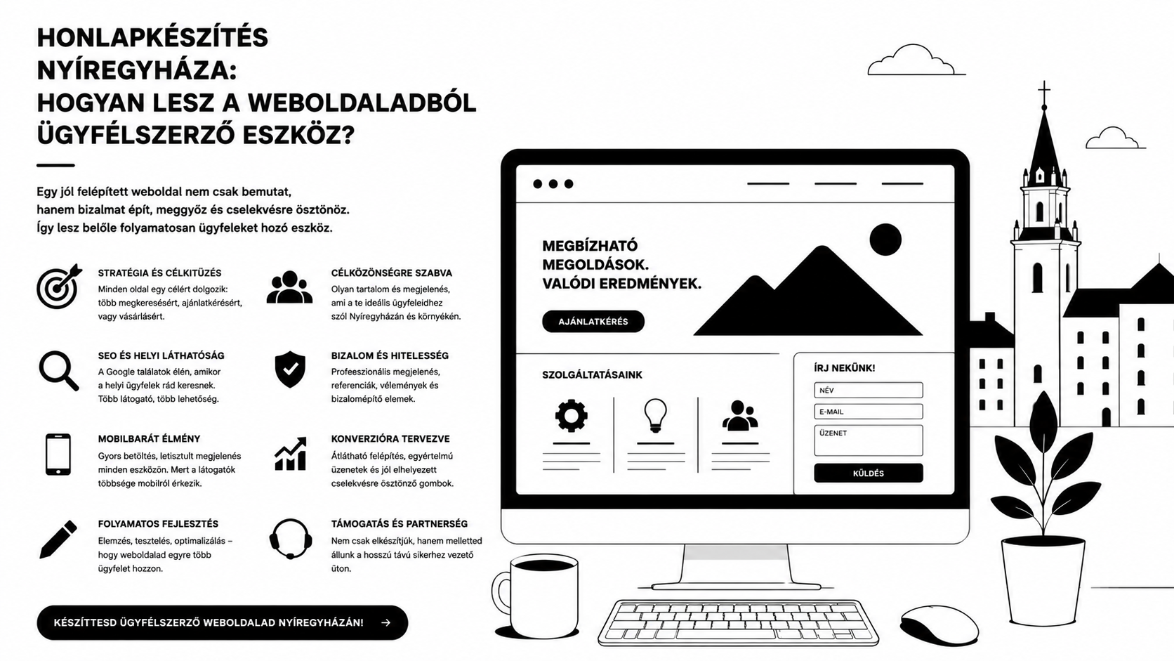 Honlapkészítés Nyíregyháza: hogyan lesz a weboldaladból ügyfélszerző eszköz?