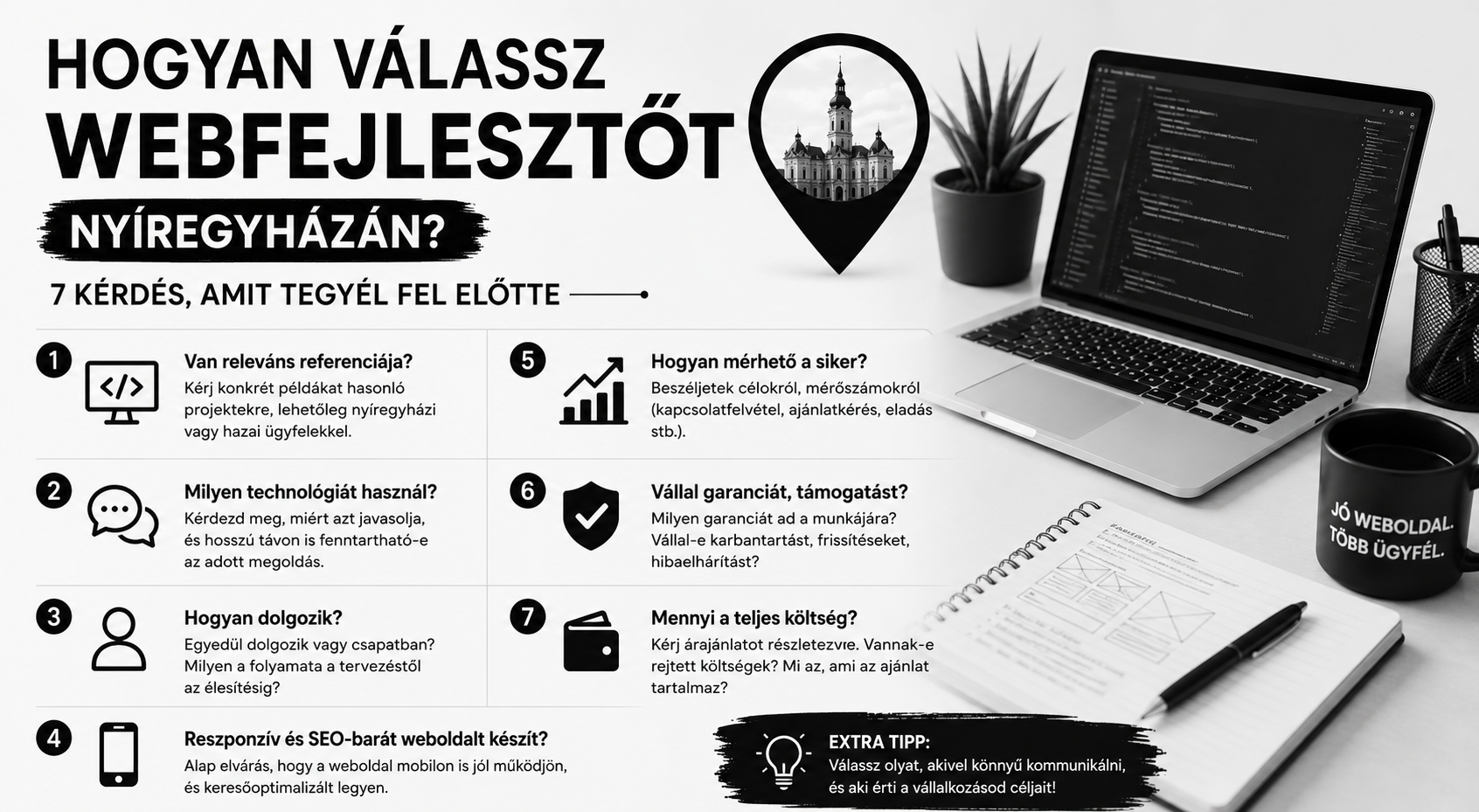 Hogyan válassz webfejlesztőt Nyíregyházán? 7 kérdés, amit tegyél fel előtte