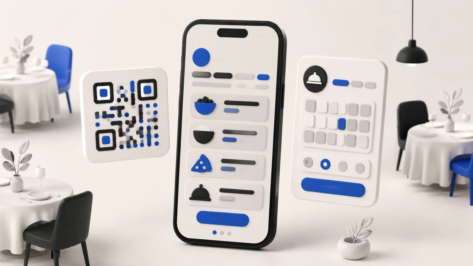 Mobilbarát éttermi weboldal szöveges étlappal és egyszerű asztalfoglalási gombbal