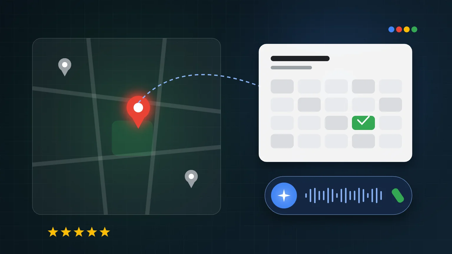 Google AI Mode ügynök helyi vállalkozásnál foglal időpontot a felhasználó nevében