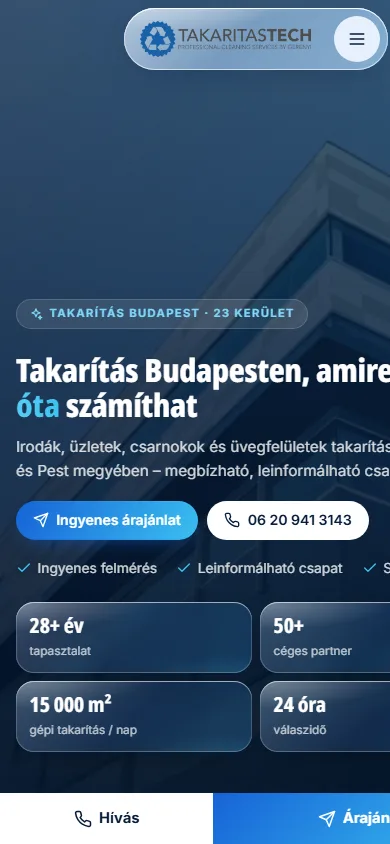 Takarítástech – elkészült weboldal