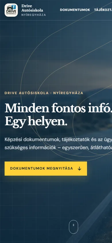 Drive Autósiskola – elkészült weboldal