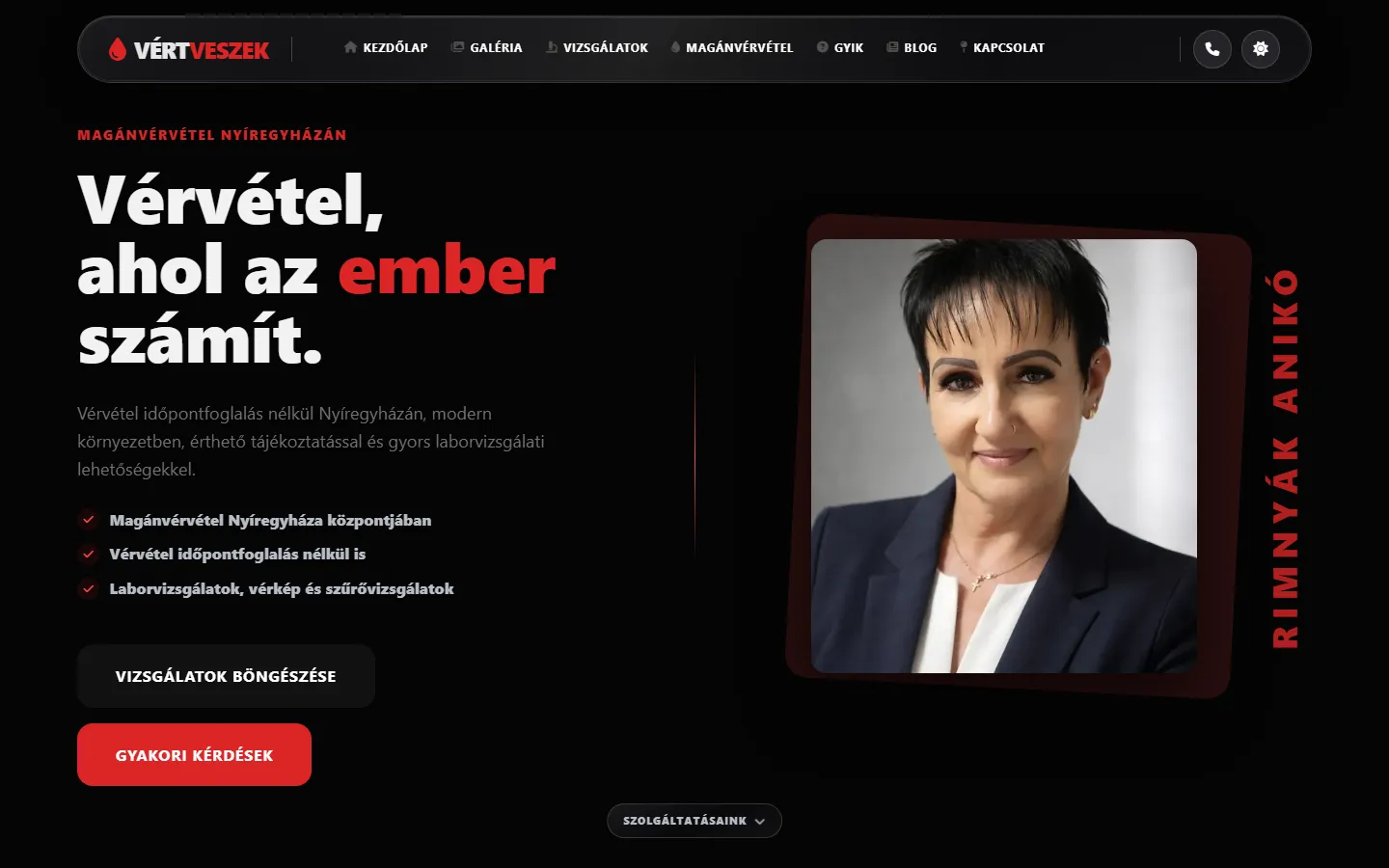 Vértveszek – elkészült weboldal
