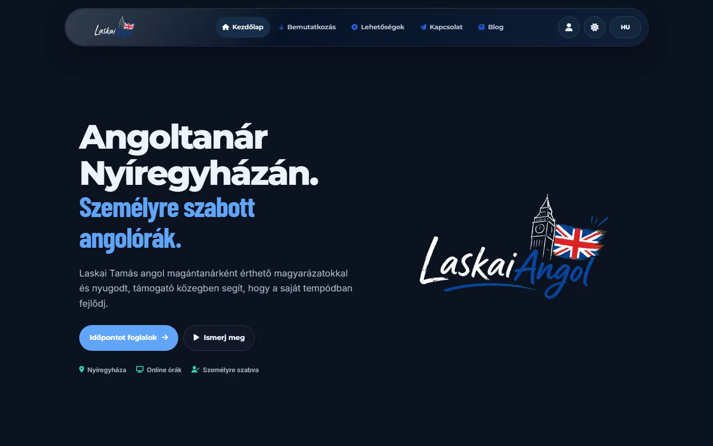 LaskaiAngol – elkészült weboldal