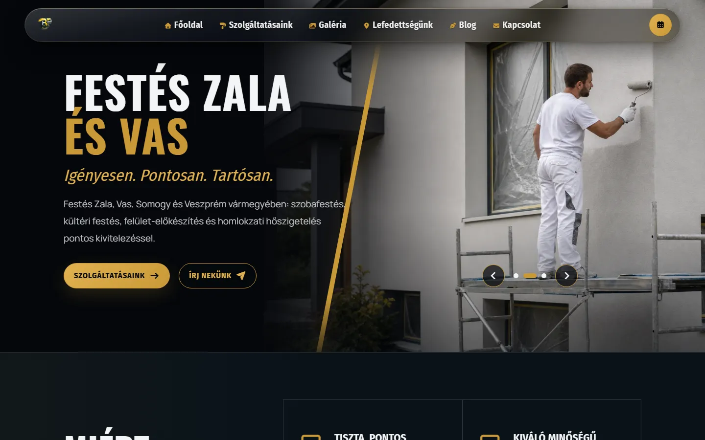 Bessenyei Festés – elkészült weboldal