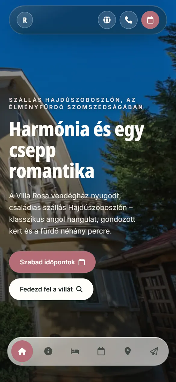 Villa Rosa – elkészült weboldal